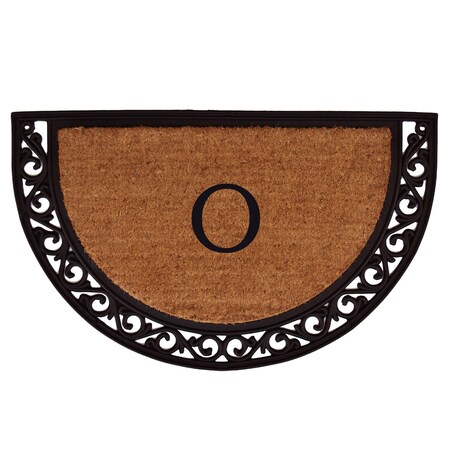 Monogram Door Mat, Black, Natural, 18 in W x 30 in L